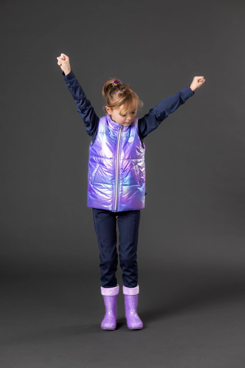EQUIPAGE KIDS LIGHT Light Glitter Gummistøvler. Purple Haze