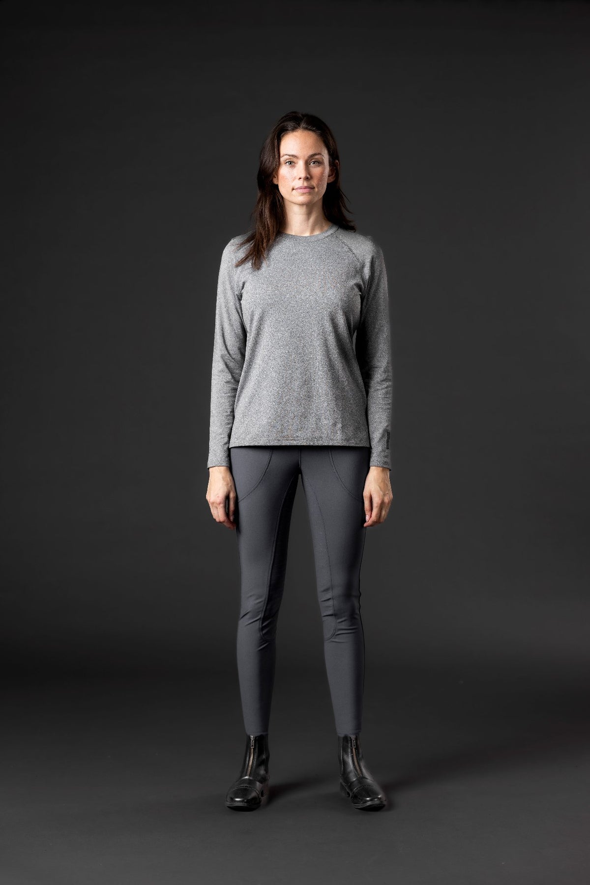 CATAGO AUDREY Langærmet bluse. Grey Melange