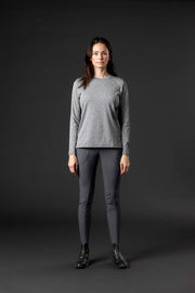 CATAGO AUDREY Langærmet bluse. Grey Melange