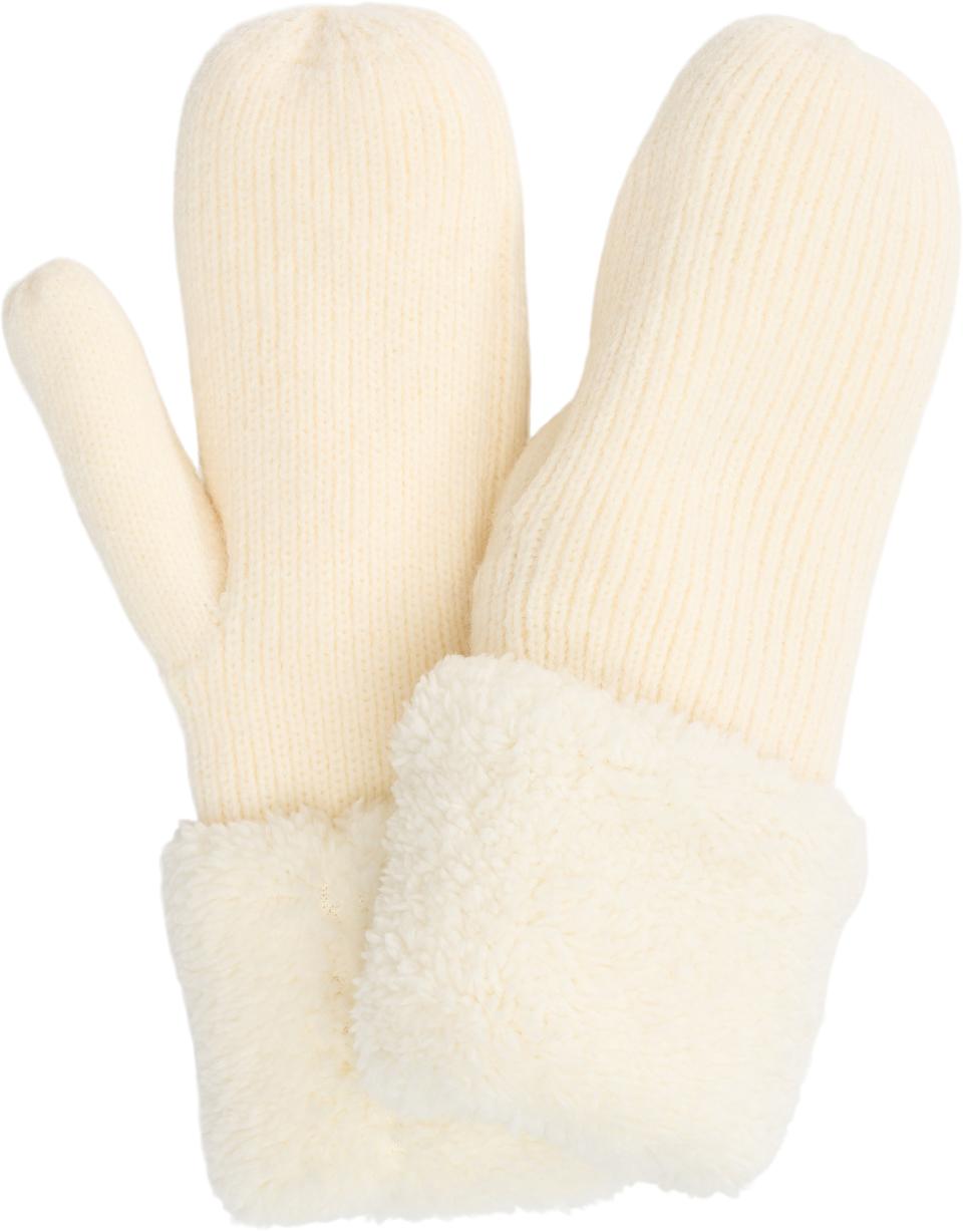CATAGO BARBEL Ribstrikkede luffer. Off White
