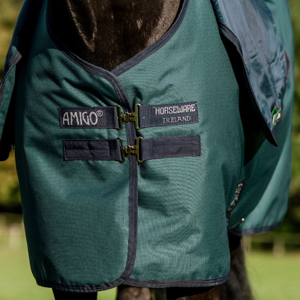 HORSEWARE AMIGO Ripstop 900 Plus. 0g regndækken. Green Dynasty