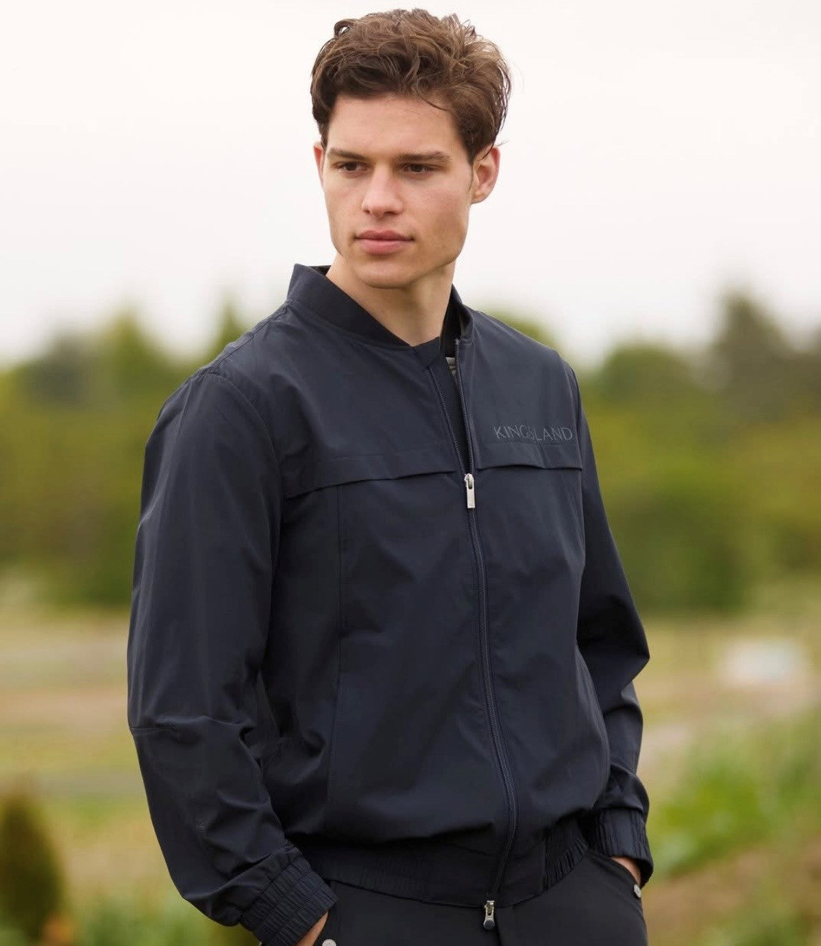 KINGSLAND LEON Ridejakke. Navy. Herre
