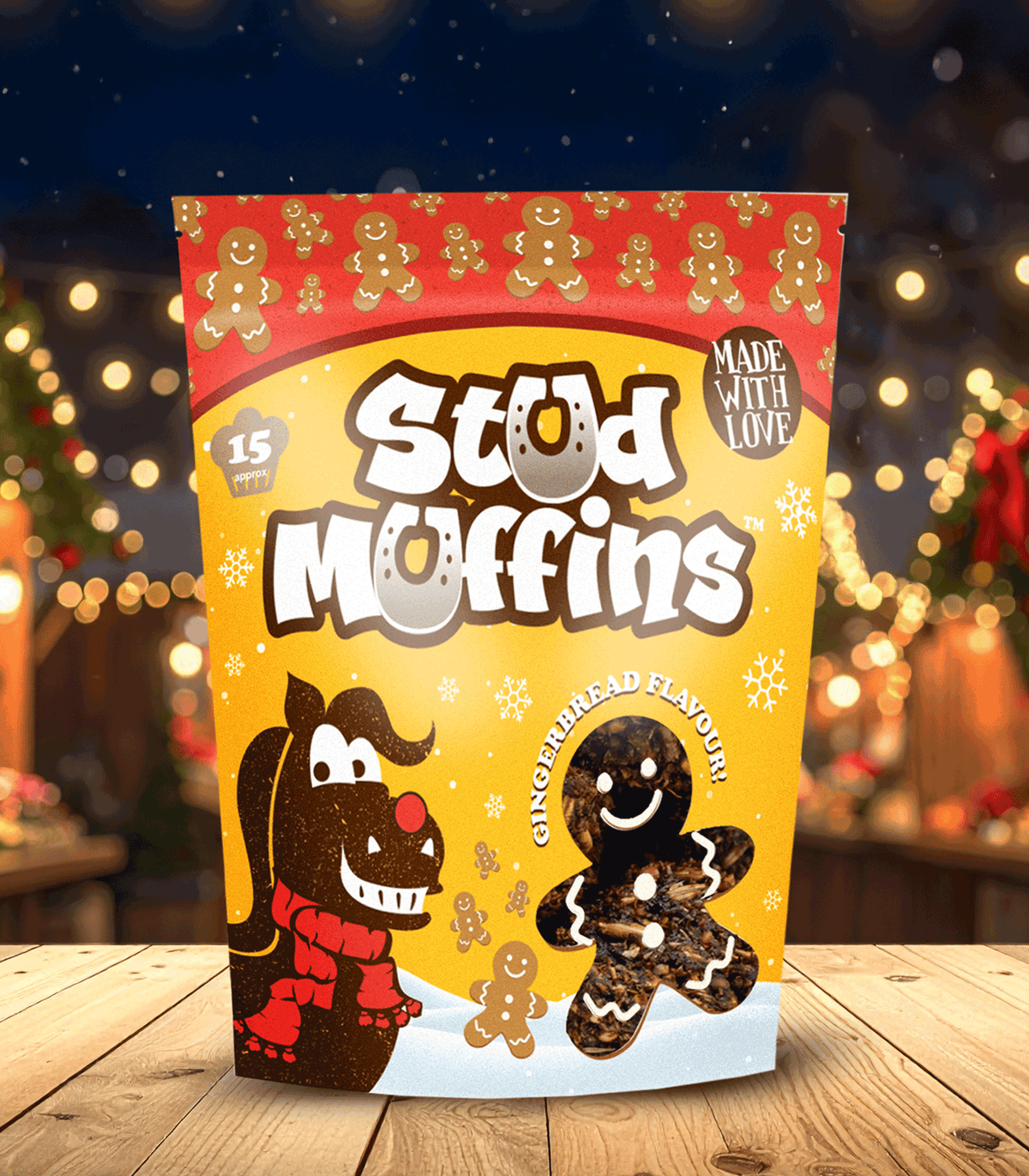 Stud muffins, juleedition 15 stk.
